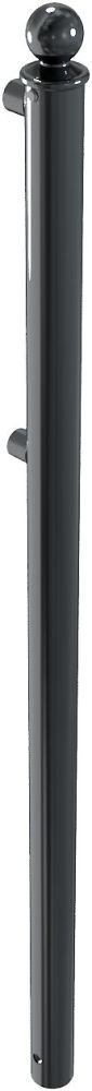 (obrázek pro) Koncový sloupek pro 2 příčky s kulatou hlavicí, pr. 60 mm, d. 150 cm, lak