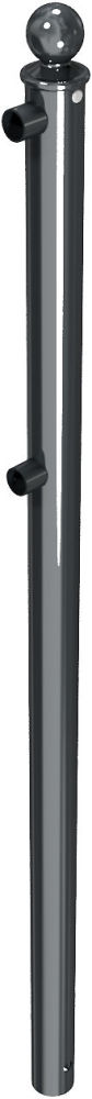 (obrázek pro) Koncový sloupek pro 2 příčky s kulatou hlavicí, pr. 60 mm, d. 150 cm, lak