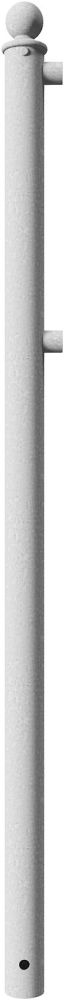 (obrázek pro) Rohový sloupek pro 2 příčky s kulatou hlavicí, pr. 60 mm, d. 150 cm, pozink