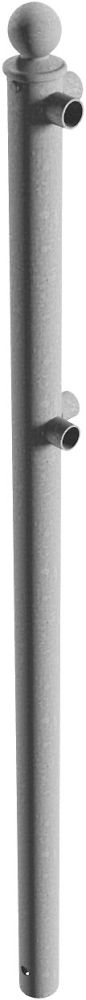 (obrázek pro) Rohový sloupek pro 2 příčky s kulatou hlavicí, pr. 60 mm, d. 150 cm, pozink
