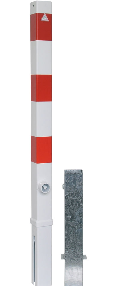 (obrázek pro) Sloupek 70x70 mm, v. 90 cm, výsuvný na trojhr. klíč, pozink, 2 očka