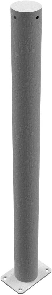 (obrázek pro) Ocelový sloupek pr. 76 mm, v. 140 cm, na patku, pozink