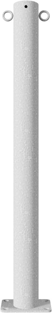 (obrázek pro) Ocelový sloupek pr. 76 mm, v. 140 cm, na patku, pozink, 2 očka