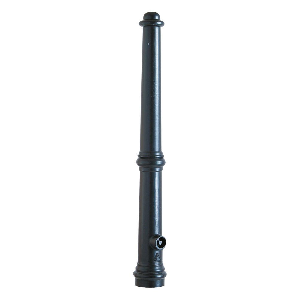(obrázek pro) ALU sloupek v. 90 cm, pouzdro do betonu, na trojhr. klíč, lakovaný, 2 očka