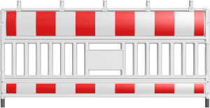 (obrázek pro) EURO3 plastová zábrana RA2/B, červeno-bílá, 200 cm, adaptér