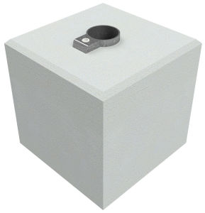 (obrázek pro) Betonový blok pro značky a rozcestníky 30x30x30 cm, otvor pr. 60 mm