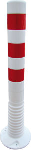 (obrázek pro) Elastický sloupek pr. 80 mm, v. 75 cm, bílý, 3x reflexní pásek