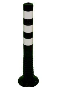 (obrázek pro) Elastický sloupek pr. 80 mm, v. 75 cm, černý, 3x reflexní pásek stříbrný