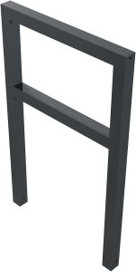 (obrázek pro) Opěrná hrazda s příčkou na kola 60x60 mm, 75x120 cm, do betonu, lak