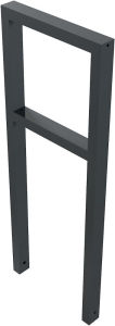 (obrázek pro) Opěrná hrazda s příčkou na kola 60x40 mm, 45x120 cm, do betonu, lak