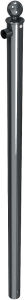 (obrázek pro) Koncový sloupek pro 1 příčku s kulatou hlavicí, pr. 60 mm, d. 150 cm, lak
