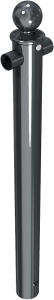 Středový sloupek zábradlí s kulatou hlavicí, pr. 60 mm, d. 150 cm, lak