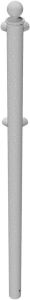 (obrázek pro) Rohový sloupek pro 2 příčky s kulatou hlavicí, pr. 60 mm, d. 150 cm, pozink