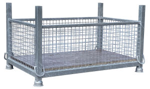 (obrázek pro) Stohovací gitterbox, nosnost 1,5 t, 143x87x50 cm, pozink