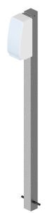 Dávkovač dezinfekce k zabetonování, s pákou, v. 95 cm